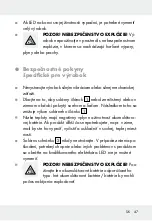 Предварительный просмотр 47 страницы LIVARNOLUX 315252 Assembly, Operating And Safety Instructions