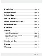 Preview for 5 page of LIVARNOLUX HG00108A, HG00108B Assembly, Operating And Safety Instructions