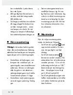 Предварительный просмотр 24 страницы LIVARNOLUX HG00108A, HG00108B Assembly, Operating And Safety Instructions