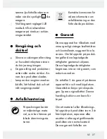 Preview for 27 page of LIVARNOLUX HG00108A, HG00108B Assembly, Operating And Safety Instructions