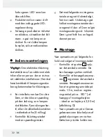 Предварительный просмотр 32 страницы LIVARNOLUX HG00108A, HG00108B Assembly, Operating And Safety Instructions