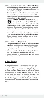 Предварительный просмотр 14 страницы LIVARNOLUX HG00510 Operation And Safety Notes