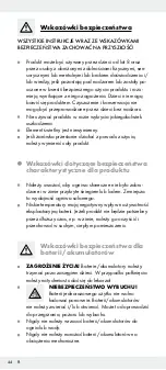 Предварительный просмотр 40 страницы LIVARNOLUX HG00510 Operation And Safety Notes