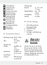 Preview for 59 page of LIVARNOLUX HG03444A Assembly, Operating And Safety Instructions