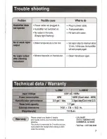 Preview for 7 page of Livart L-2O92 Operating Lnstructions