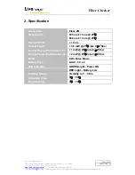 Preview for 4 page of Liverage Fiber Checker User Manual And Specifications