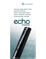 Livescribe echo smartpen Getting Started Manual предпросмотр