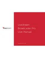 Предварительный просмотр 1 страницы Livestream Broadcaster Pro User Manual