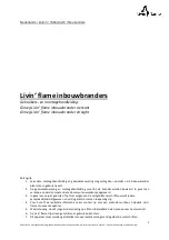 livin flame Build in burner straight User And Installation Instructions Manual preview