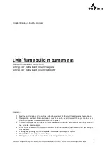 Preview for 7 page of livin flame Build in burner straight User And Installation Instructions Manual