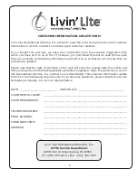 Preview for 8 page of Livin Lite quicksilver 2017 Owner'S Manual