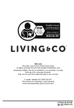 Предварительный просмотр 8 страницы Living & Co AUSTIN 9401056351039 Instruction Manual