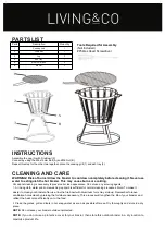 Preview for 5 page of Living & Co BRAZIER WITH GRILL 14082 Assembly Instructions