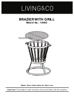 Living & Co Brazier with grill Assembly Instructions предпросмотр