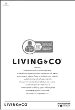 Предварительный просмотр 8 страницы Living & Co LOH19007W Instruction Manual