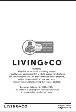 Предварительный просмотр 8 страницы Living & Co LOH200011W Instruction Manual