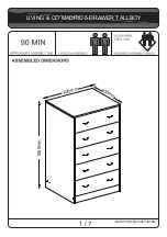 Предварительный просмотр 1 страницы Living & Co MADRID 5 DRAWER TALLBOY Assembly Instruction Manual