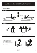 Предварительный просмотр 3 страницы Living & Co MADRID 5 DRAWER TALLBOY Assembly Instruction Manual