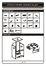 Предварительный просмотр 4 страницы Living & Co MADRID 5 DRAWER TALLBOY Assembly Instruction Manual