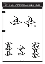 Предварительный просмотр 5 страницы Living & Co MADRID STORAGE  SHELF 8 CUBE Assembly Instructions Manual