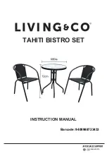 Living & Co TAHITI BISTRO SET 9400988723433 Instruction Manual предпросмотр