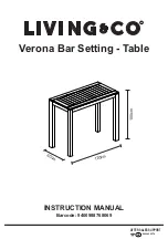 Предварительный просмотр 1 страницы Living & Co Verona Bar Setting Instruction Manual