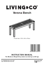 Living & Co Verona Bench Instruction Manual предпросмотр