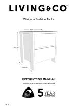 Preview for 1 page of Living & Co Waipoua Bedside Table Instruction Manual