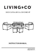 Preview for 1 page of Living & Co WICK CATALUNYA LOW DINE 6P Instruction Manual