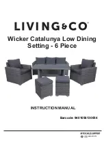 Living & Co Wicker Catalunya Low Dining Setting Instruction Manual предпросмотр