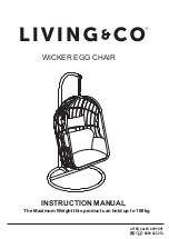 Предварительный просмотр 1 страницы Living & Co WICKER EGG CHAIR Instruction Manual