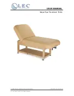 Living Earth Crafts Napa Spa Treatment Table User Manual предпросмотр