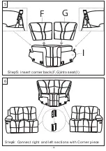 Предварительный просмотр 6 страницы Living Essentials BROOKLYN SECTIONAL Assembly Instructions Manual