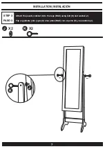 Предварительный просмотр 9 страницы Living Essentials Daisy Jewelry Cabinet BMSWWH0116 Assembly Instruction Manual