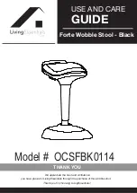 Предварительный просмотр 1 страницы Living Essentials Forte Wobble Stool OCSFBK0114 Use And Care Manual