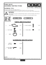 Предварительный просмотр 2 страницы Living Spaces 120391 Assembly Instructions