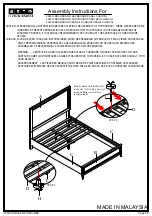 Предварительный просмотр 2 страницы Living Spaces 255019 Assembly Instructions