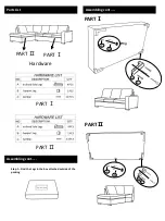 Предварительный просмотр 2 страницы Living Spaces 3002A 3ER LUCY GREY RAF SOFA Assembly Instructions