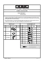 Living Spaces 305-P182271 Assembly Instructions предпросмотр