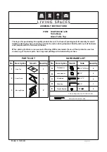 Living Spaces 305-P202240 Assembly Instructions предпросмотр