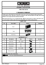 Предварительный просмотр 1 страницы Living Spaces 305-P241100 Assembly Instructions