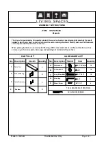 Предварительный просмотр 1 страницы Living Spaces 305-P279400 Assembly Instructions