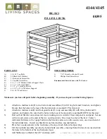 Предварительный просмотр 2 страницы Living Spaces BIG SKY 4144 Assembly Instructions