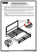 Предварительный просмотр 2 страницы Living Spaces BRANDON 255018 Assembly Instructions