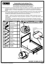 Предварительный просмотр 1 страницы Living Spaces BRANDON QN HEADBOARD STORAGE CHARCOL Assembly Instructions