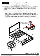 Предварительный просмотр 2 страницы Living Spaces BRANDON QN HEADBOARD STORAGE CHARCOL Assembly Instructions