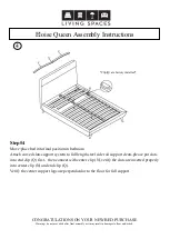 Предварительный просмотр 3 страницы Living Spaces Eloise Queen Assembly Instructions