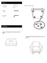 Предварительный просмотр 2 страницы Living Spaces Ginger 8011 1S Assembly Instructions