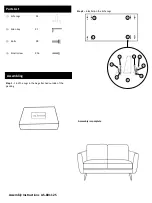 Предварительный просмотр 2 страницы Living Spaces Ginger 8011 2S Assembly Instruction