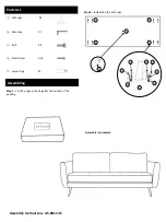 Предварительный просмотр 2 страницы Living Spaces GINGER 8011 3S Assembly Instruction